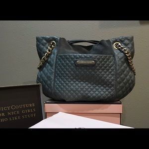 Juicy Couture vintage leather tote with suede